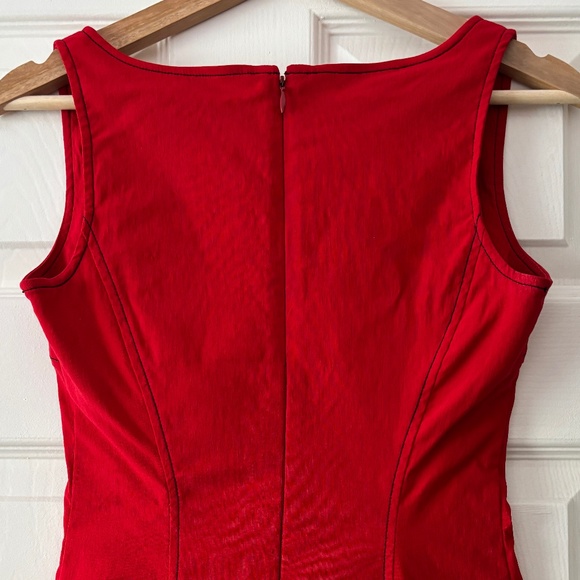 Express Stretch Sheath Dress - Red Size 1/2 - Picture 4 of 8